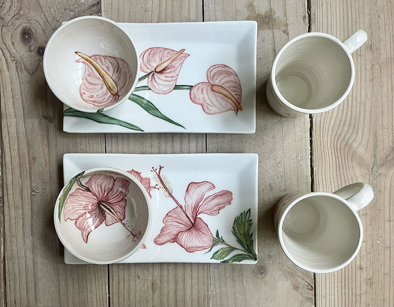 Vajilla Desayunos Flores β Vajillasbynuriablanco